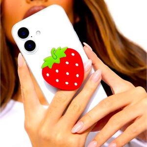 Strawberry Pop Socket Cell Phone Grip NWT
